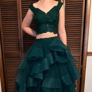 Green Ballgown Dress size 6